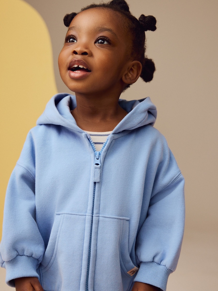 Blue Zip Through Hoodie (3mths-7yrs) - Image 4 of 8