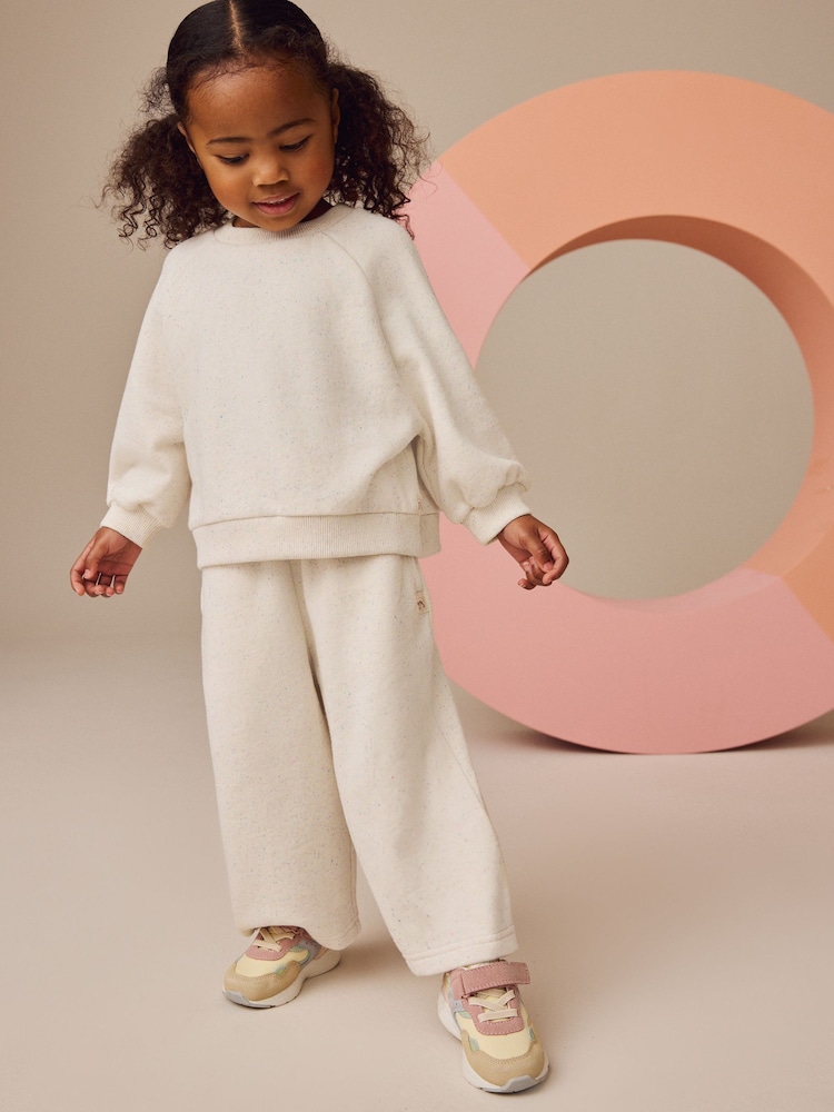 Oatmeal Wide Leg Joggers (3mths-7yrs) - Image 2 of 8