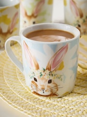 Set of 4 Floral Bunny Mugs - Image 2 of 3