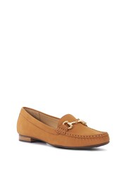 Dune London Glenniee Comfort Snaffle Brown Loafer - Image 3 of 6