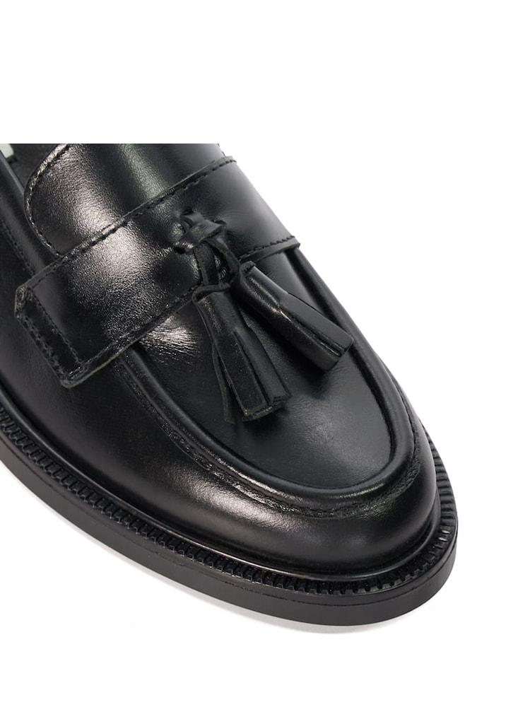 Dune London Garda Tassle Leather Black Loafers - Imagen 7 de 7 Dune London Garda Tassle Leather Black Loafers - Imagen 7 de 7