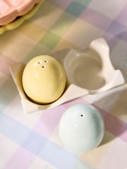 Egg Salt and Pepper Shakers with Tray - Image 2 of 3