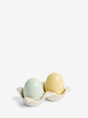 Egg Salt and Pepper Shakers with Tray - Image 3 of 3