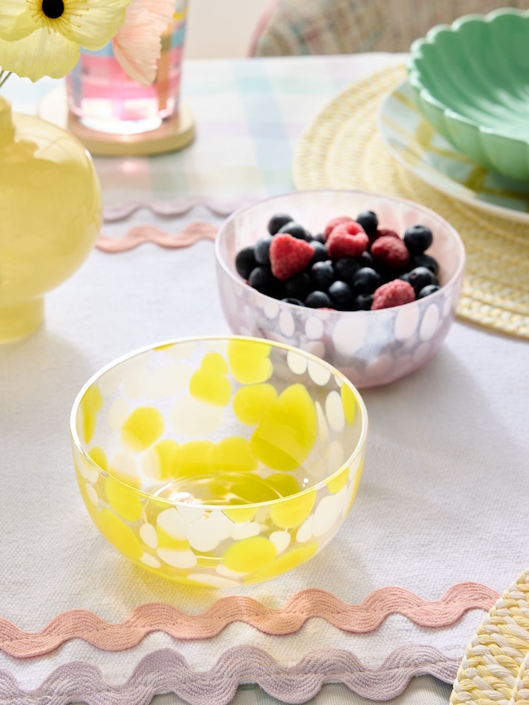 Set mit 2 Knabberschalen aus Konfettiglas - Bild 1 von 3