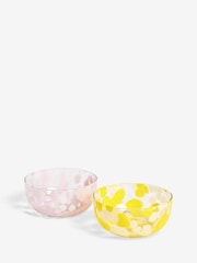 Set mit 2 Knabberschalen aus Konfettiglas - Bild 2 von 3