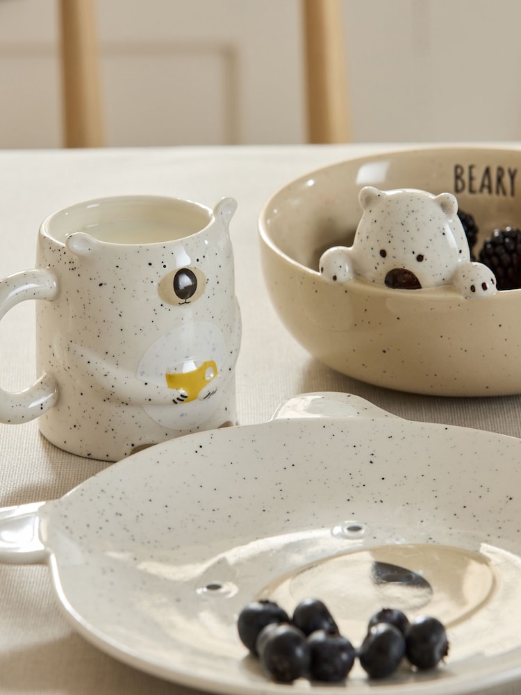 Set of 3 Bear Kids Plate, Bowl and Mug Set - Image 2 of 3