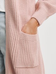 JD Williams Pink Fisherman Rib Cardigan - Image 4 of 4