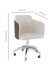 Jual Walnut San Francisco Fabric Office Chair - Image 5 of 5