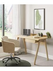 Jual Oak San Francisco Office Drawer Desk - Image 2 of 4