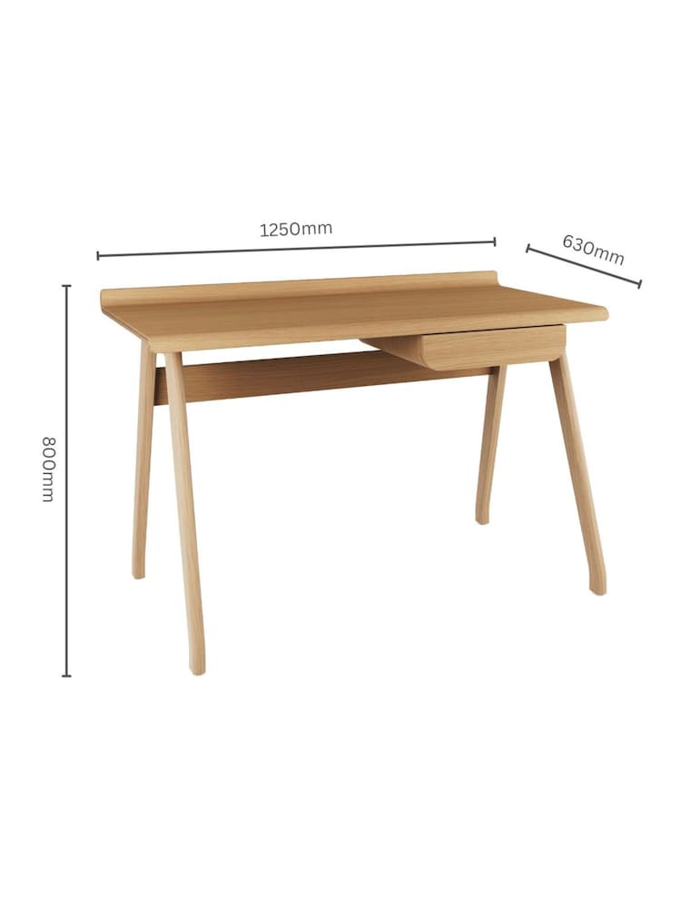 Jual Oak San Francisco Office Drawer Desk - Image 4 of 4