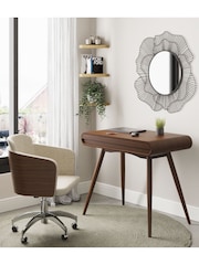 Jual Walnut San Francisco Office Drawer Desk - Image 3 of 4