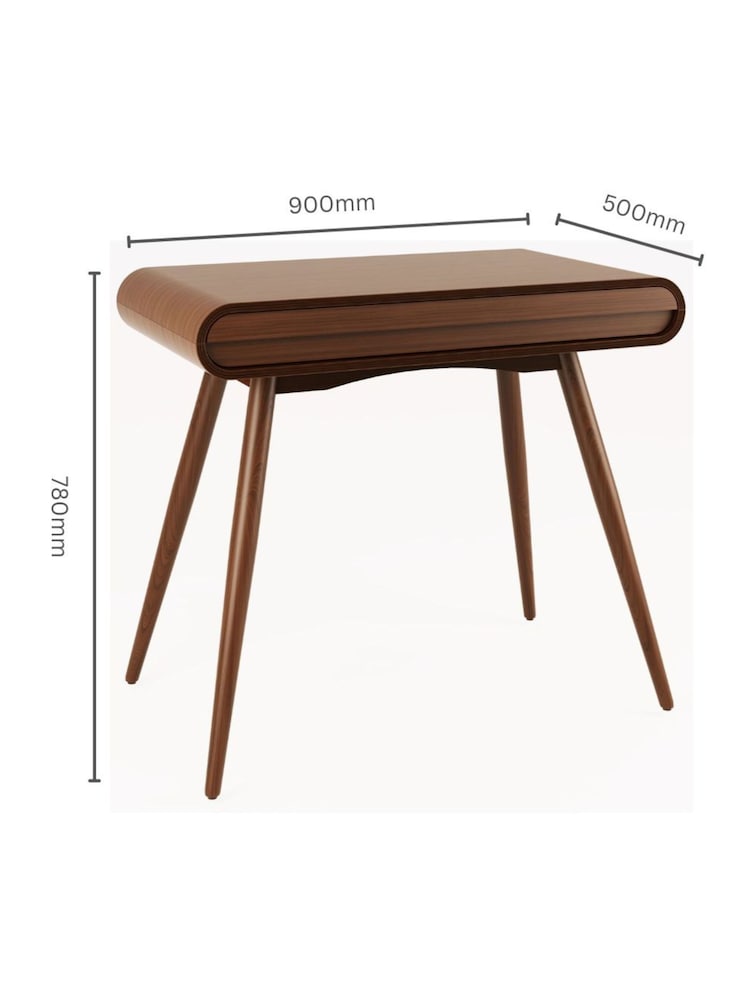 Jual Walnut San Francisco Office Drawer Desk - Image 3 of 3