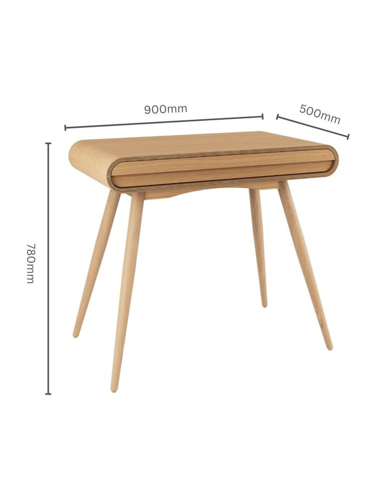 Jual Oak San Francisco Office Drawer Desk - Image 4 of 4