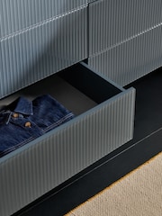 MADE.COM Blue Glass Eleni 6 Drawer Wide Chest of Drawers - Image 3 of 6