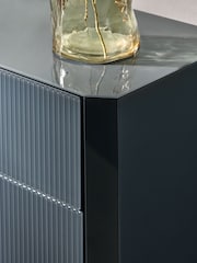MADE.COM Blue Glass Eleni 6 Drawer Wide Chest of Drawers - Image 4 of 6