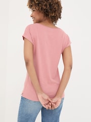 FatFace Ivy Organic Cotton Blush Pink T-Shirt - Image 2 of 8