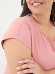 FatFace Ivy Organic Cotton Blush Pink T-Shirt - Image 6 of 8