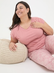 FatFace Ivy Organic Cotton Blush Pink T-Shirt - Image 7 of 8