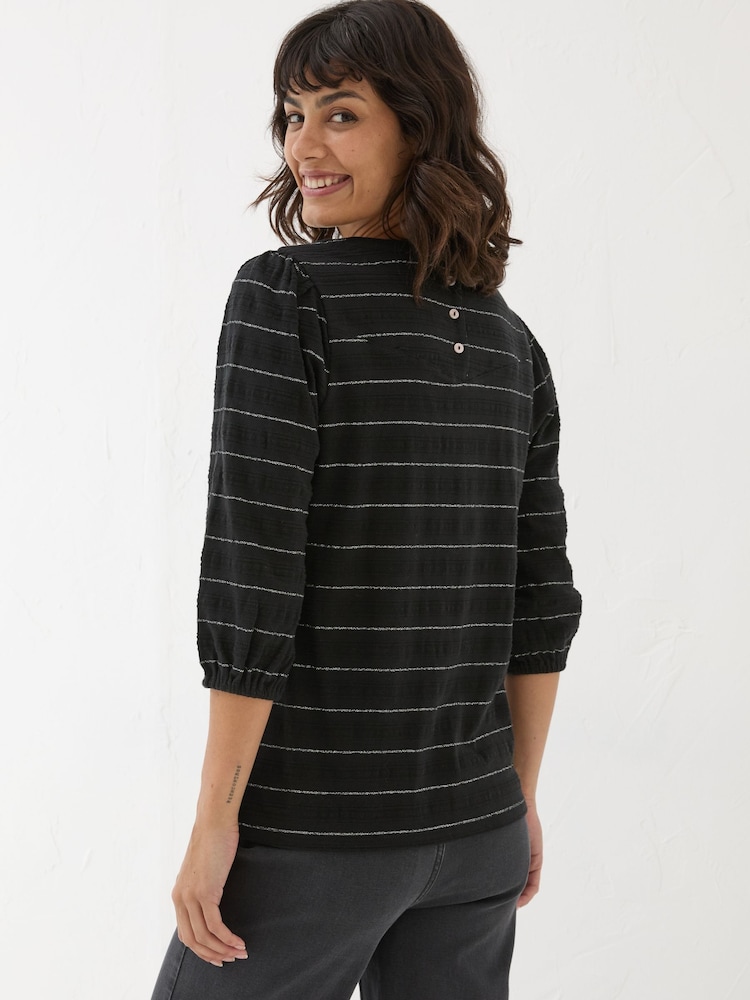 FatFace Penny Black Stripe Top - Image 2 of 7 FatFace Penny Black Stripe Top - Image 2 of 7