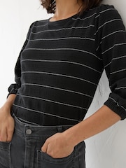 FatFace Penny Black Stripe Top - Image 4 of 7