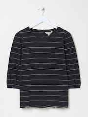 FatFace Penny Black Stripe Top - Image 6 of 7