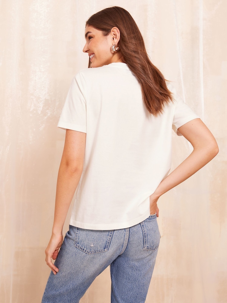 Friends Like These White Round Neck Logo T-Shirt - Image 4 of 4