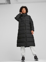 Puma Black Womens Long Hooded Down Coat - Image 1 of 5