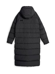 Puma Black Womens Long Hooded Down Coat - Image 5 of 5