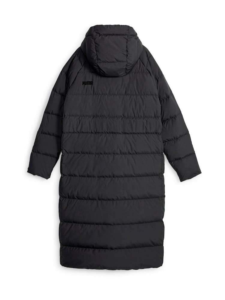 Puma Black Womens Long Hooded Down Coat - Image 5 of 5