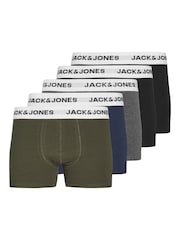JACK & JONES JUNIOR Logo Black Boxers 5 Pack - Slika 1 iz 6