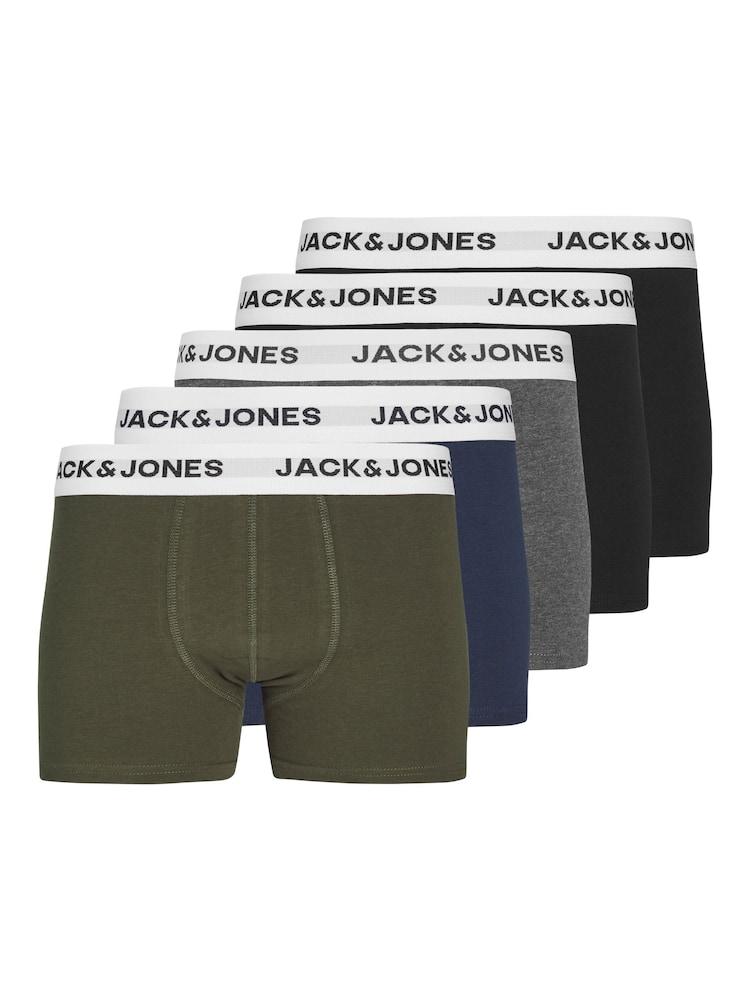 JACK & JONES JUNIOR Logo Black Boxers 5 Pack - Slika 1 iz 6