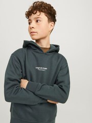 JACK & JONES JUNIOR Grey Logo Hoodie - Image 5 of 7
