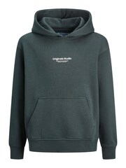 JACK & JONES JUNIOR Grey Logo Hoodie - Image 6 of 7
