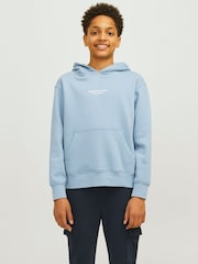 JACK & JONES JUNIOR Grey Logo Hoodie - Image 1 of 7