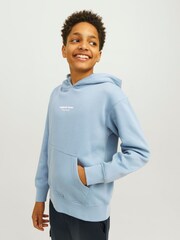JACK & JONES JUNIOR Grey Logo Hoodie - Image 4 of 7