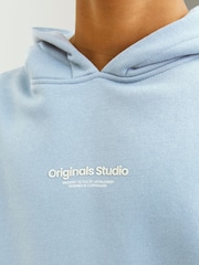 JACK & JONES JUNIOR Grey Logo Hoodie - Image 6 of 7