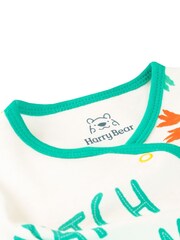 Harry Bear White Dinosaur Watch Me Roar 100% Cotton Sleepsuit - Image 3 of 3