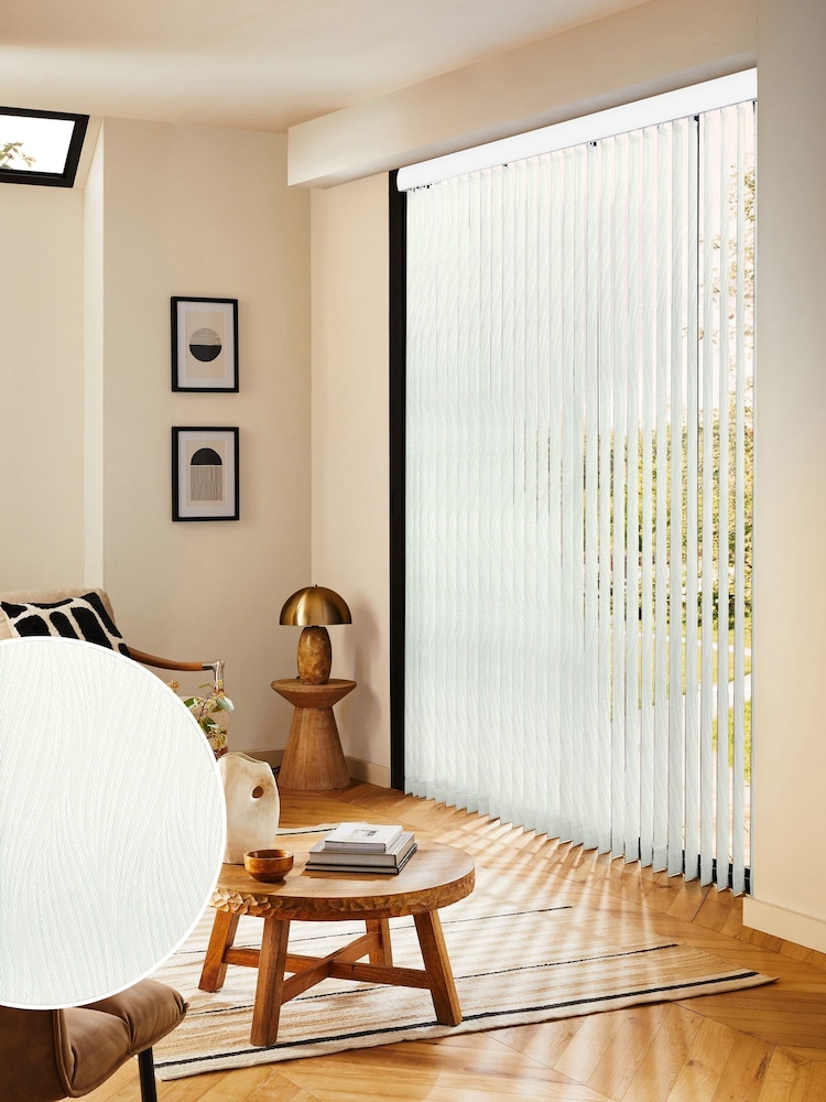 White Qiz Made to Measure Vertical Blinds - Image 1 of 8