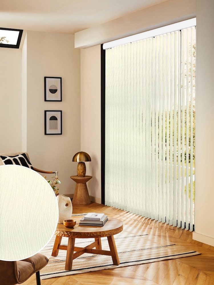 Cream Qiz Made to Measure Vertical Blinds - Image 1 of 8