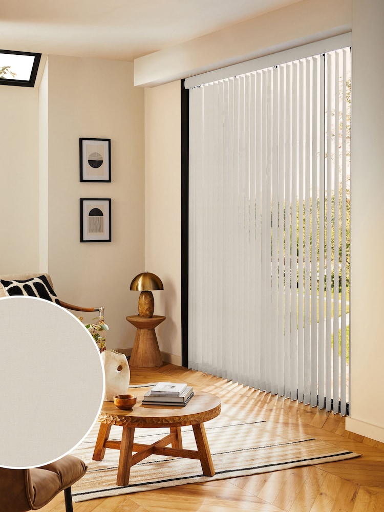 Cream Leo Made to Measure Vertical Blinds - Image 1 of 8