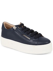 Темно-синий - Кожаные кроссовки на платформе Jones Bootmaker Amaliada - Image 3 of 6