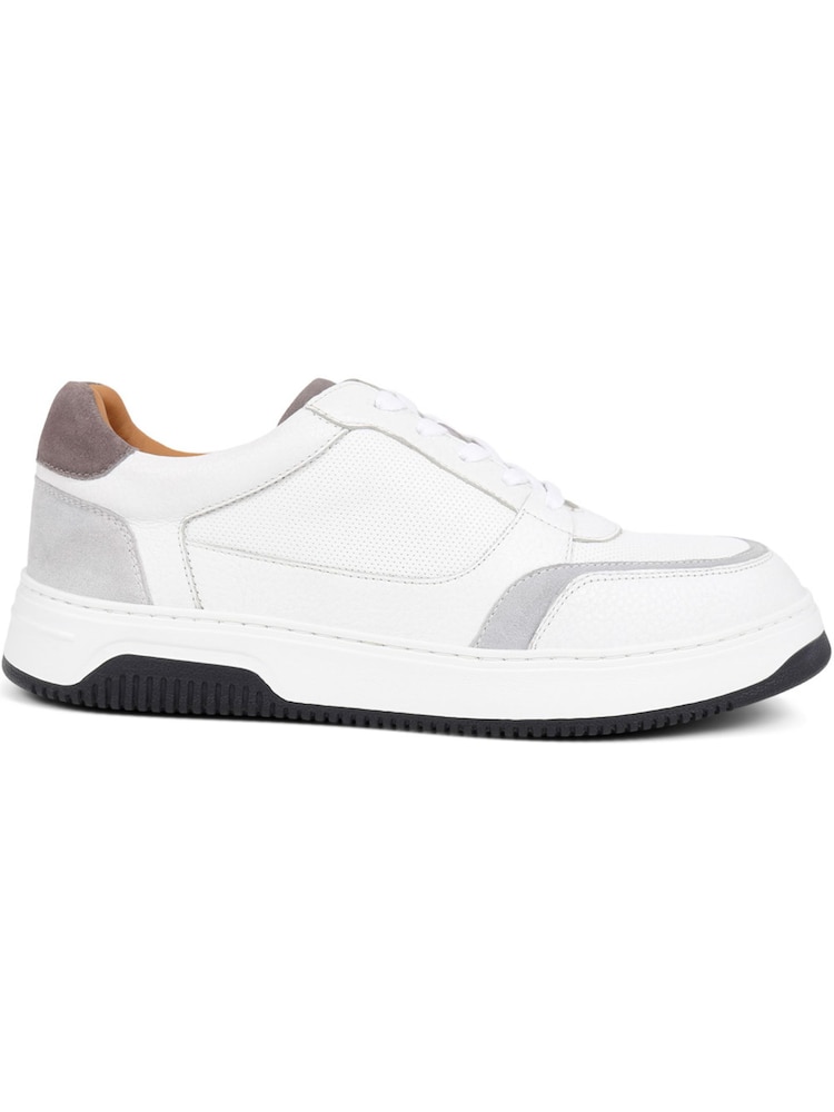 Pavers White Lace-Up Leather Trainers - Image 1 of 5