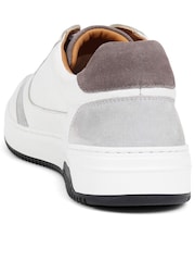 Pavers White Lace-Up Leather Trainers - Image 4 of 5