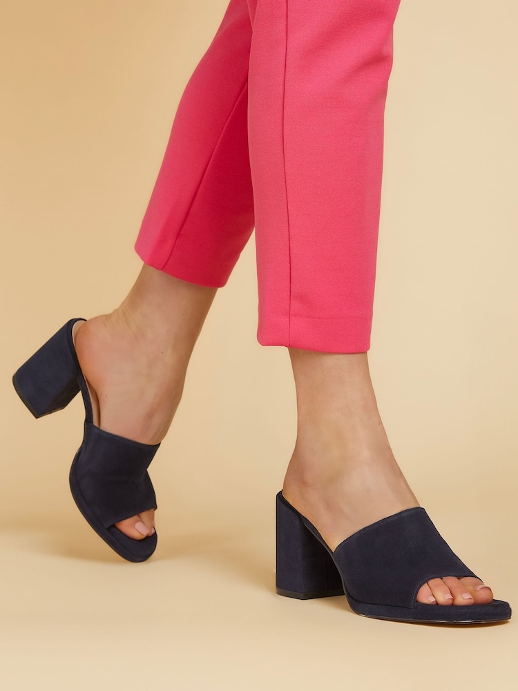 Marineblau - Jones Bootmaker Gracey Heeled Mule Sandals - Bild 1 von 6