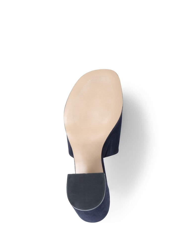 Marineblau - Jones Bootmaker Gracey Heeled Mule Sandals - Bild 6 von 6
