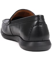 Pavers Black Slip-On Leather Loafers - Image 4 of 5