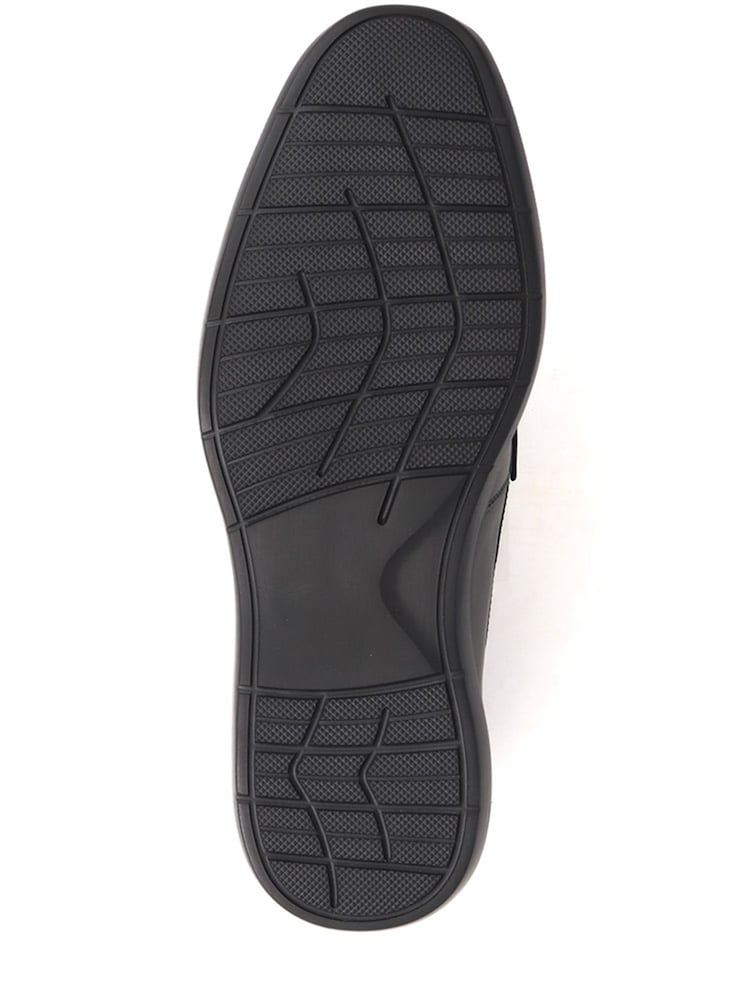 Pavers Black Slip-On Leather Loafers - Image 5 of 5