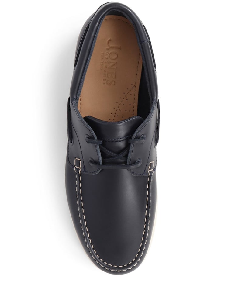 Jones Bootmaker Blue Parsons Leather Boat Shoes - Image 3 of 5