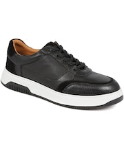 Pavers Black Lace-Up Leather Trainers - Image 2 of 5
