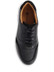Pavers Black Lace-Up Leather Trainers - Image 3 of 5